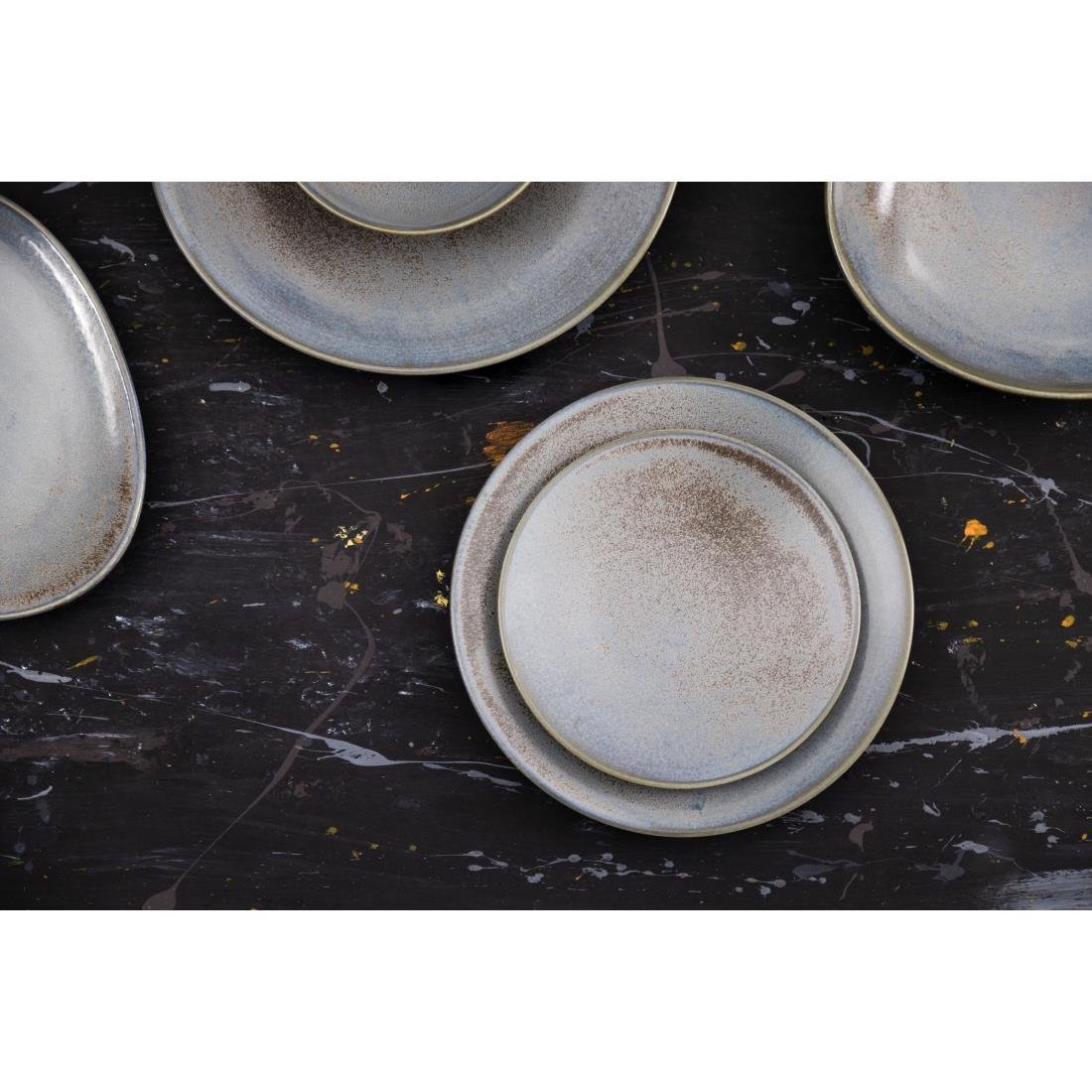 FU172 Olympia Ember Blue Coupe Plates 180mm (Pack of 6)