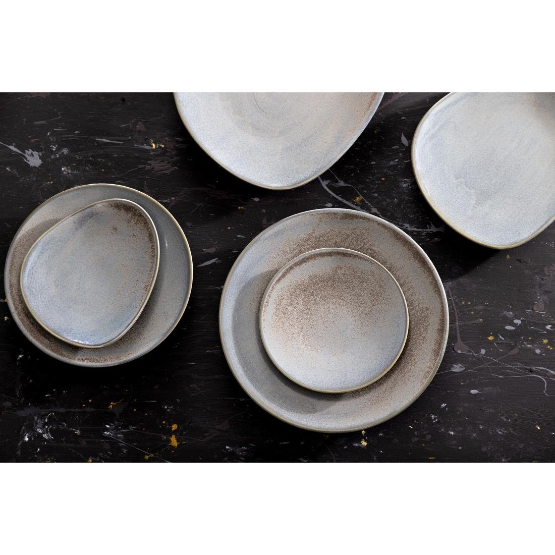 FU174 Olympia Ember Blue Low Coupe Bowls 230mm (Pack of 4)