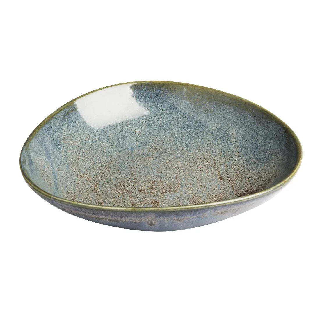 FU181 Olympia Ember Blue Triangle Bowls 245mm (Pack of 4)