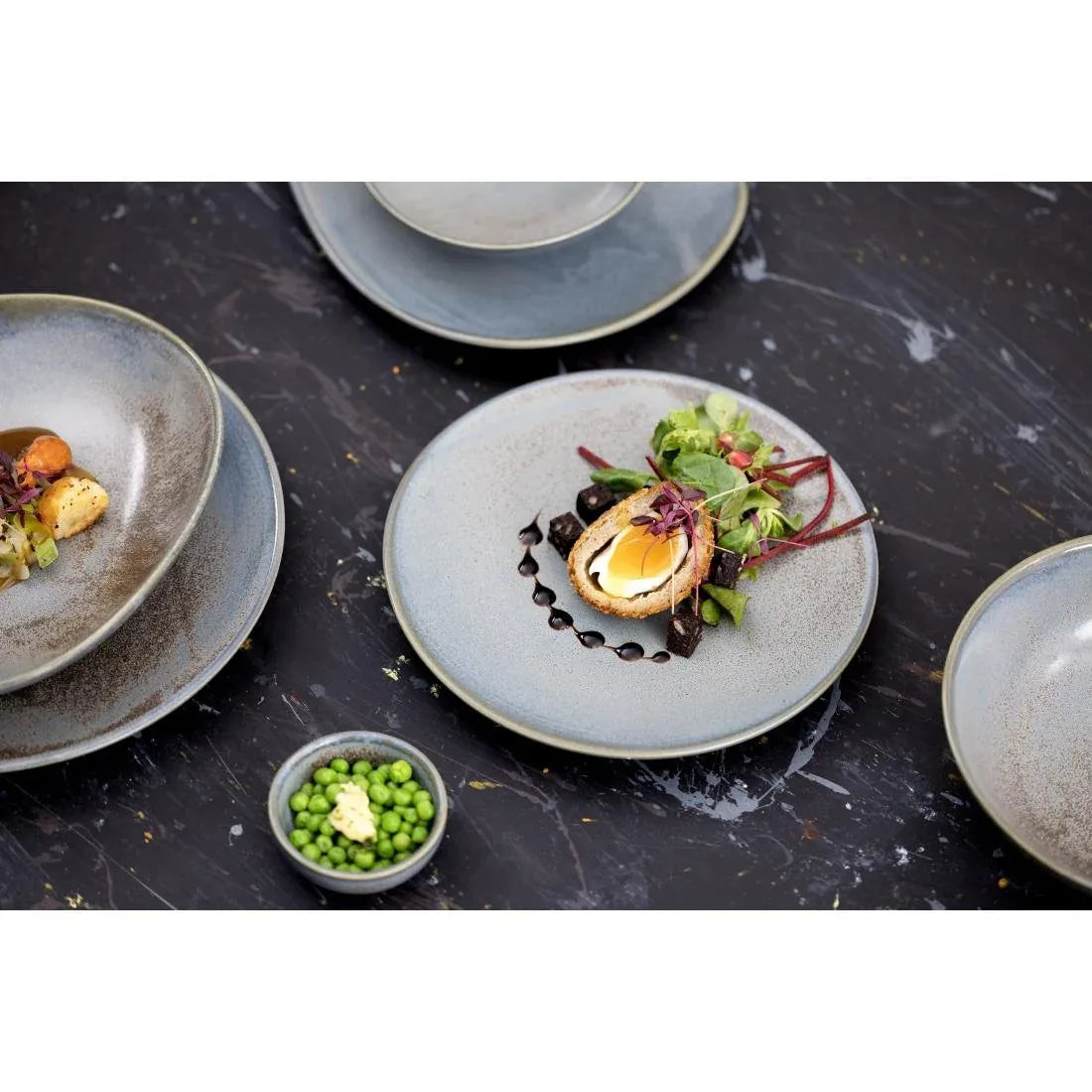 FU171 Olympia Ember Blue Coupe Plates 230mm (Pack of 6)