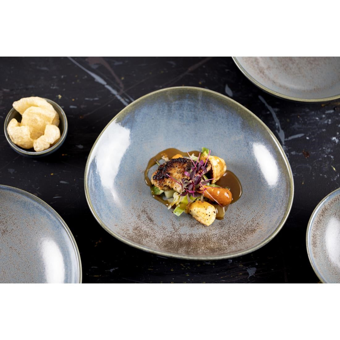 FU173 Olympia Ember Blue Coupe Bowls 152mm (Pack of 6)