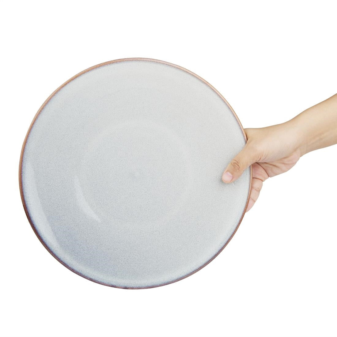 FU187 Olympia Drift Grey Plain Coupe Plate 280mm (Pack of 4)