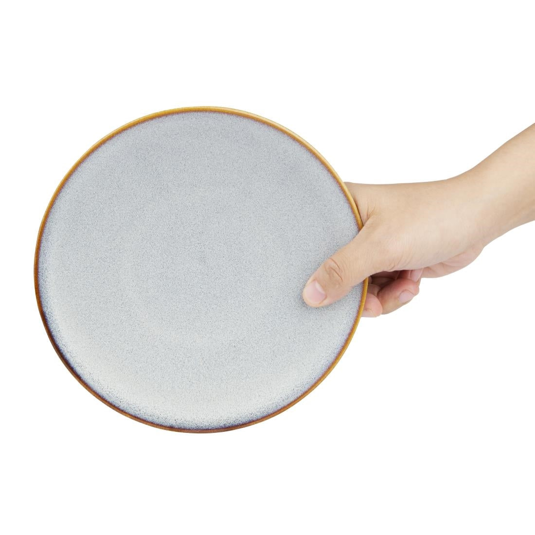 FU189 Olympia Drift Grey Plain Coupe Plates 180mm (Pack of 6)