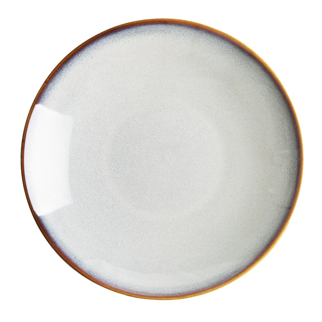 FU190 Olympia Drift Grey Plain Coupe Low Bowls 260mm (Pack of 4)