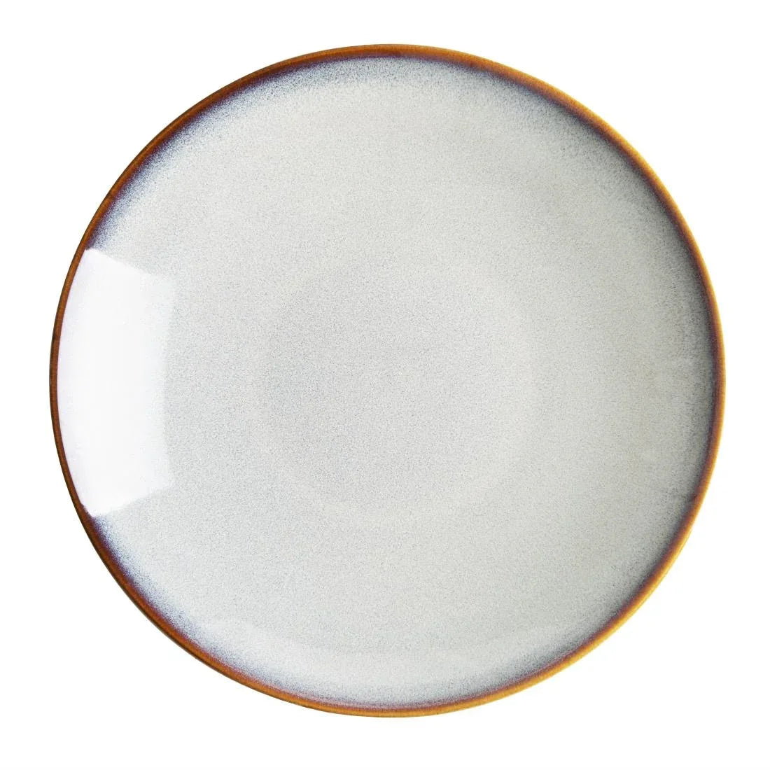 FU190 Olympia Drift Grey Plain Coupe Low Bowls 260mm (Pack of 4)