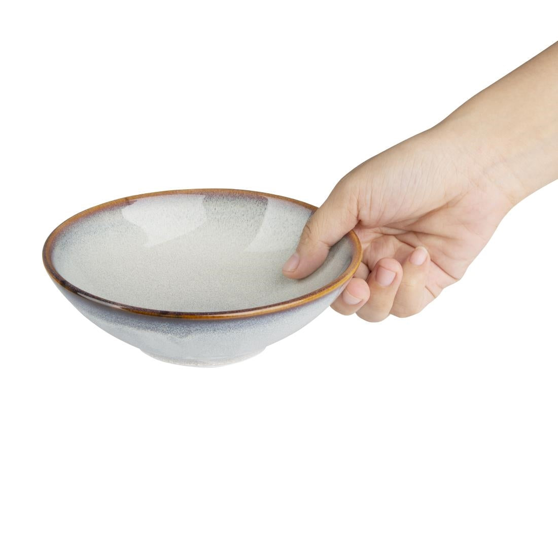 FU192 Olympia Drift Grey Plain Coupe Bowls 155mm (Pack of 6)