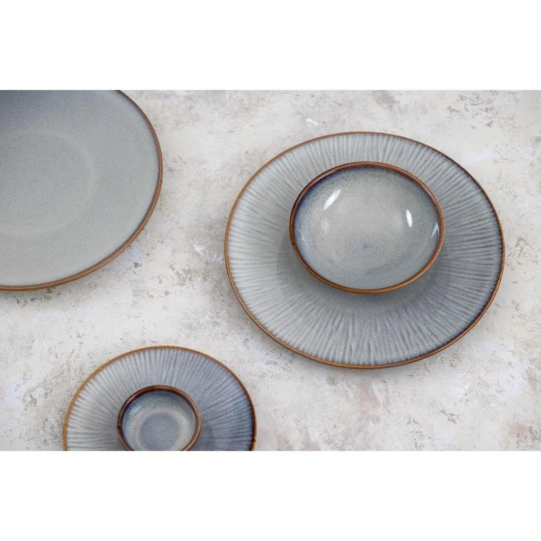 FU193 Olympia Drift Grey Plain Dipping Dishes 78mm (Pack of 8)