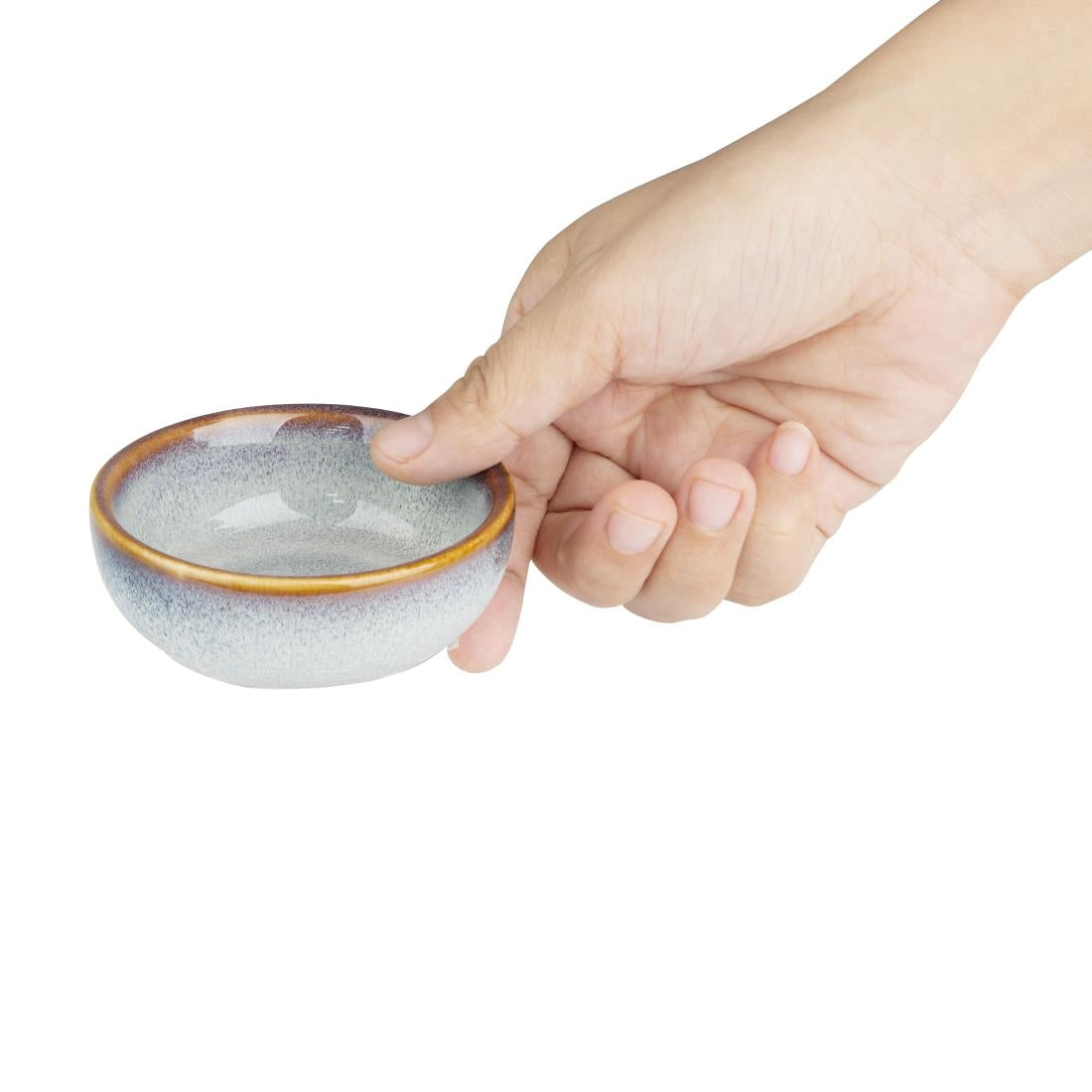 FU193 Olympia Drift Grey Plain Dipping Dishes 78mm (Pack of 8)