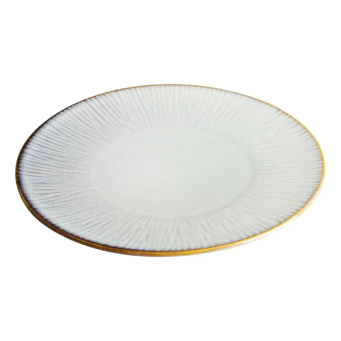 FU194 Olympia Drift Grey Embossed Coupe Plates 280mm (Pack of 4)