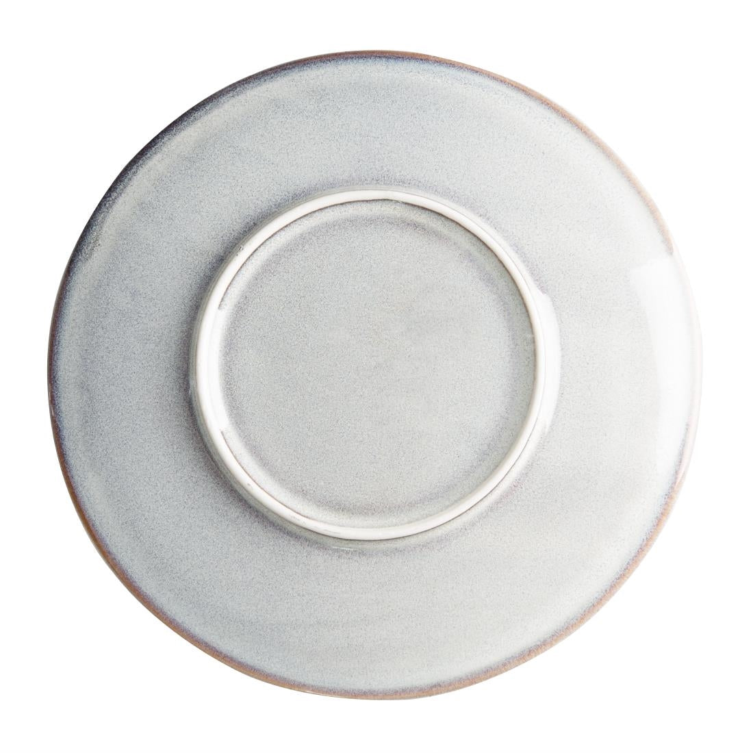 FU195 Olympia Drift Grey Embossed Coupe Plates 220mm (Pack of 6)