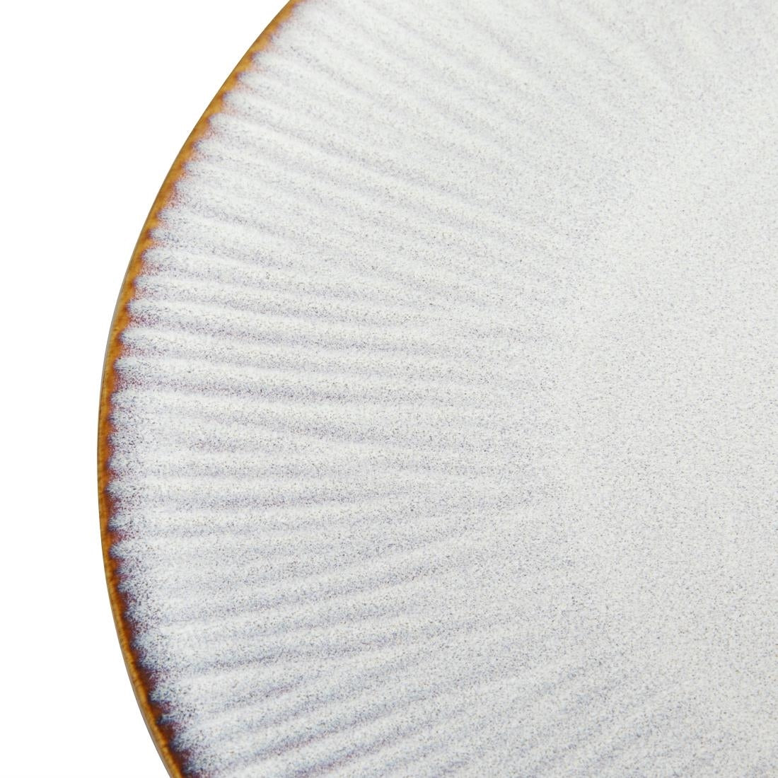 FU195 Olympia Drift Grey Embossed Coupe Plates 220mm (Pack of 6)