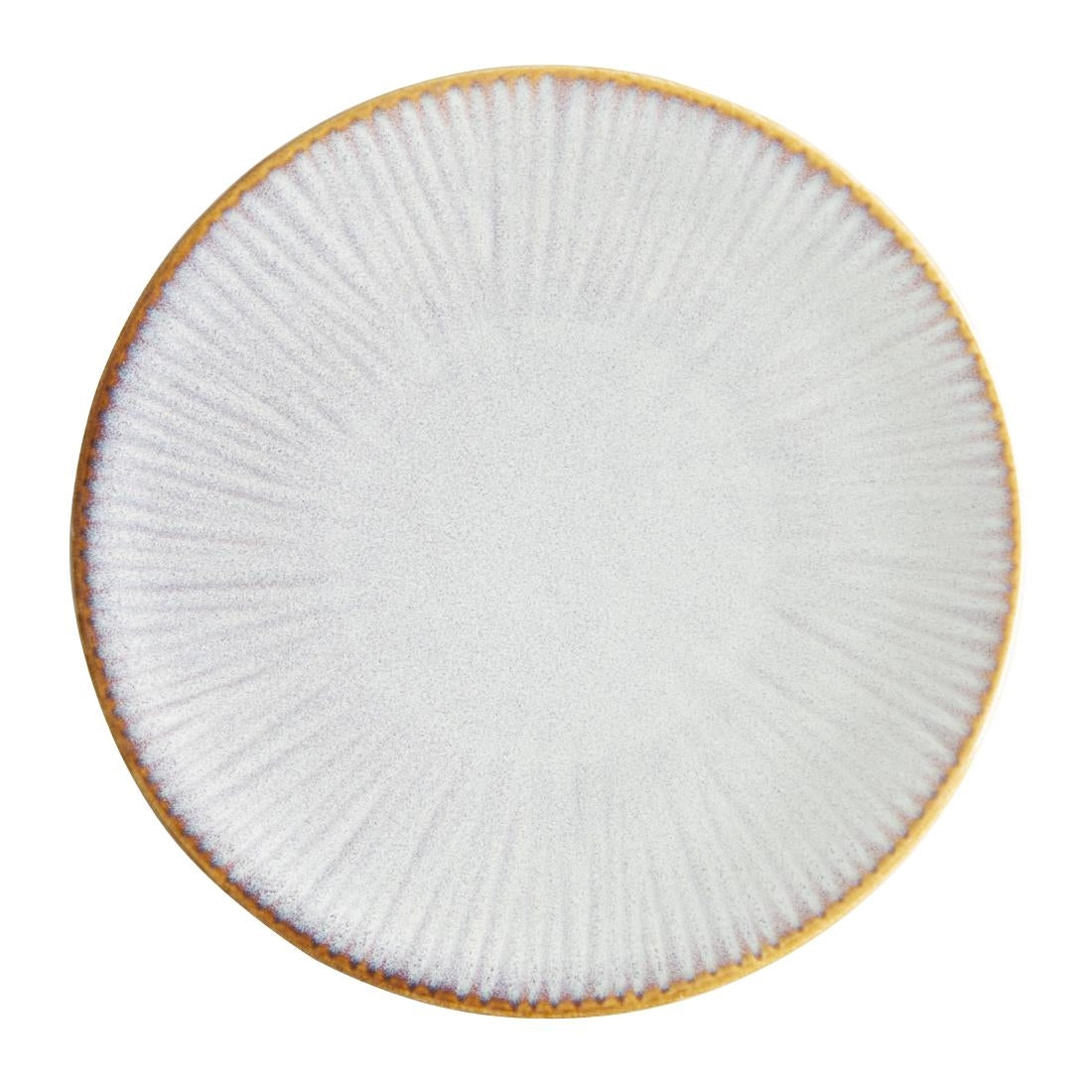 FU196 Olympia Drift Grey Embossed Coupe Plates 180mm (Pack of 6)