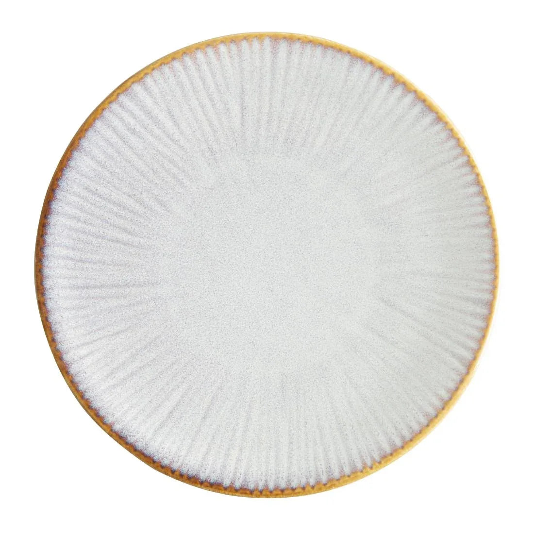 FU196 Olympia Drift Grey Embossed Coupe Plates 180mm (Pack of 6)