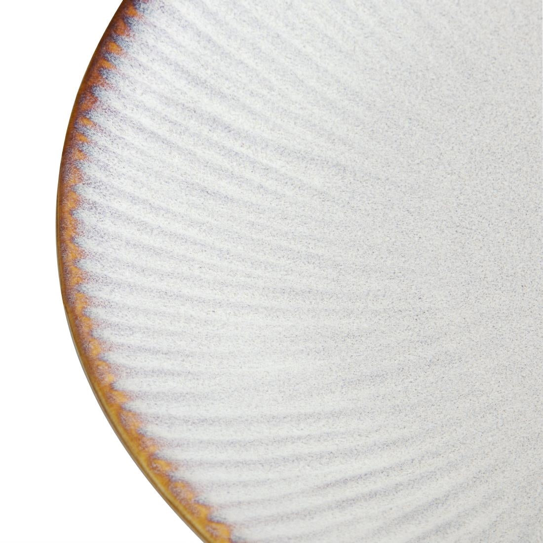 FU197 Olympia Drift Grey Embossed Coupe Low Bowls 260mm (Pack of 4)