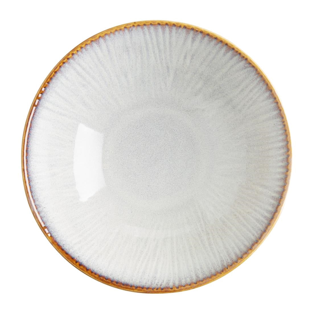 FU198 Olympia Drift Grey Embossed Coupe Bowls 205mm (Pack of 4)