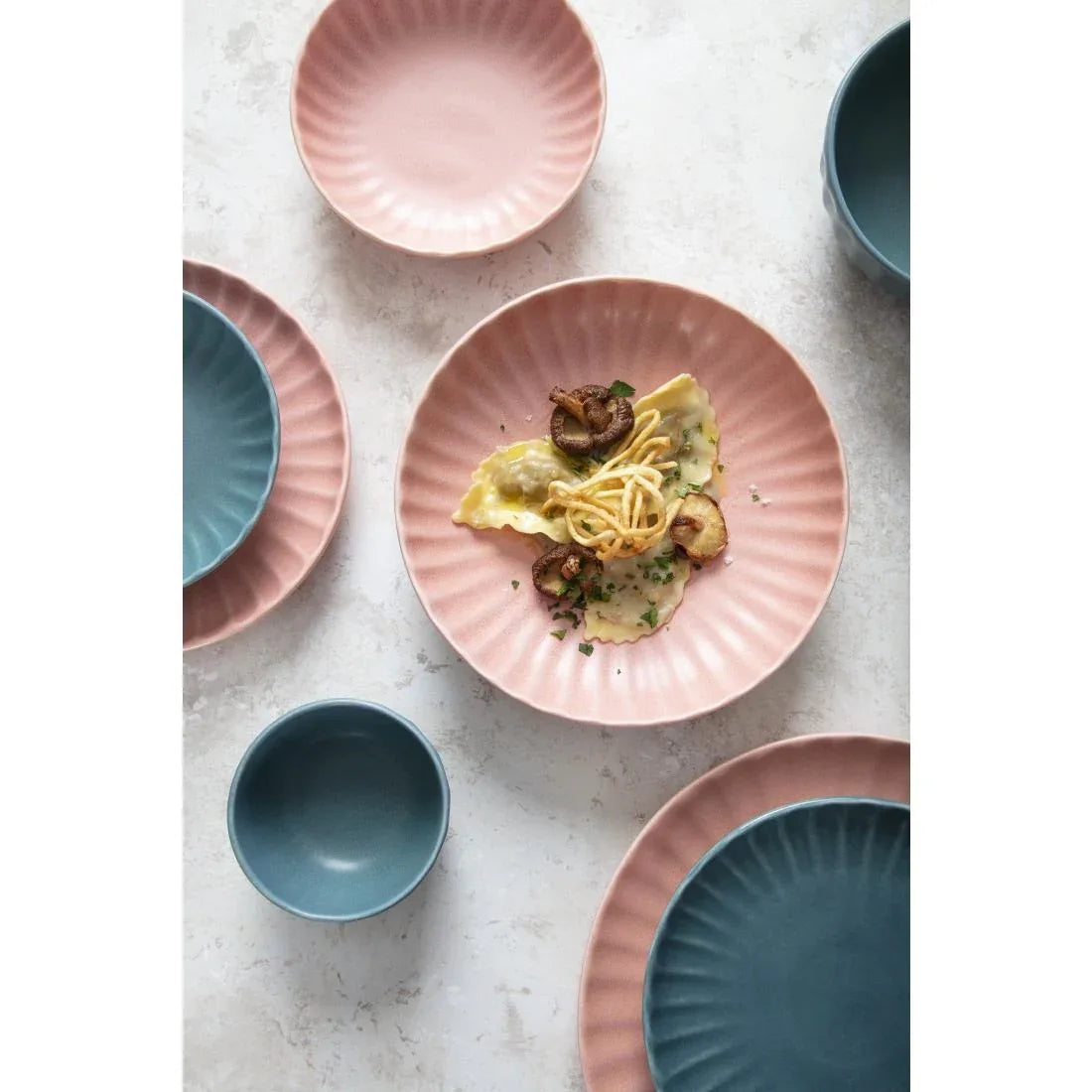 FU215 Olympia Corallite Coupe Bowls Peach 220mm (Pack of 6)