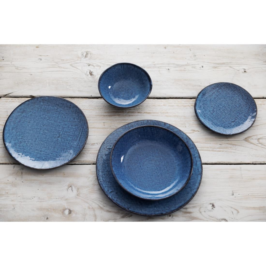 FU223 Olympia Denim Blue Coupe Bowls 220mm (Pack of 6)