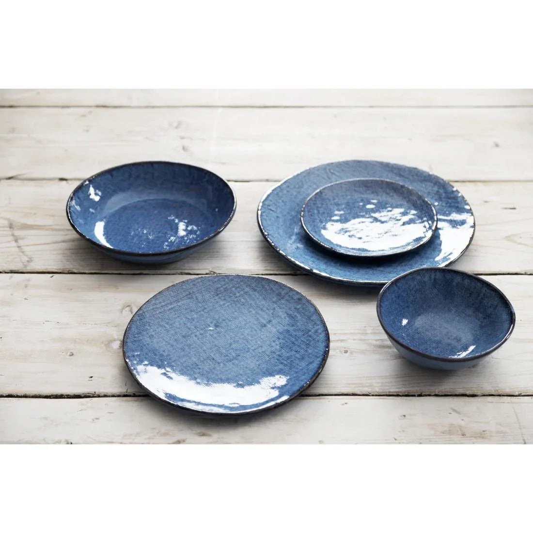 FU221 Olympia Denim Blue Coupe Plates 230mm (Pack of 6)