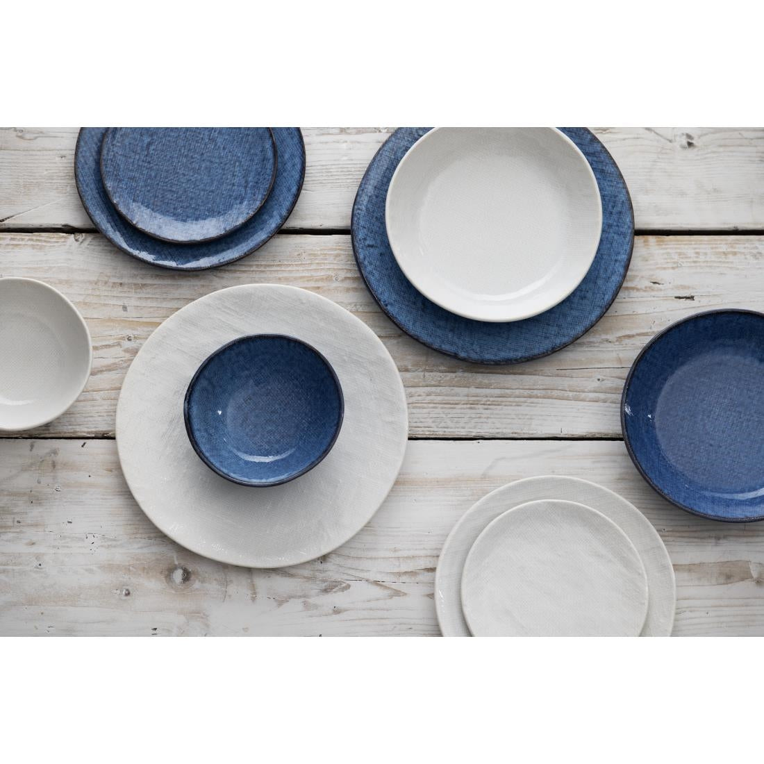 FU220 Olympia Denim Blue Coupe Plates 180mm (Pack of 6)