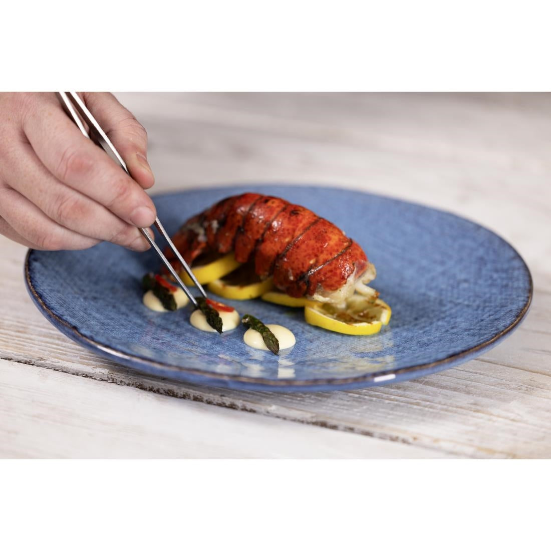 FU222 Olympia Denim Blue Coupe Plates 285mm (Pack of 4)