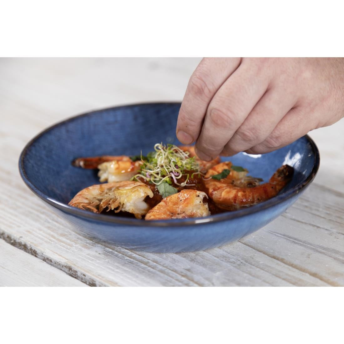 FU224 Olympia Denim Blue Coupe Bowls 160mm (Pack of 6)