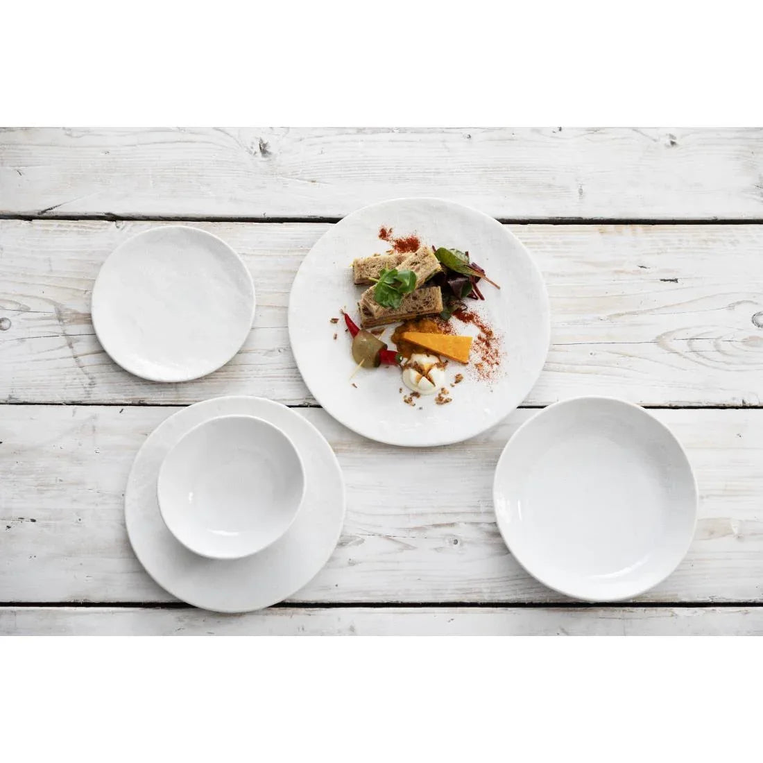 FU225 Olympia Denim White Coupe Plates 180mm (Pack of 6)