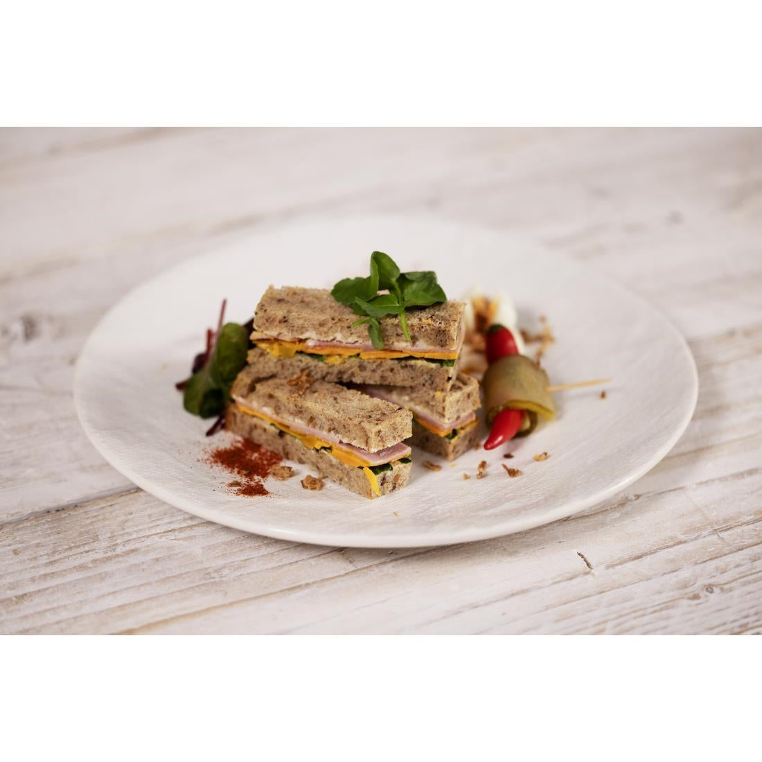 FU227 Olympia Denim White Coupe Plates 285mm (Pack of 4)