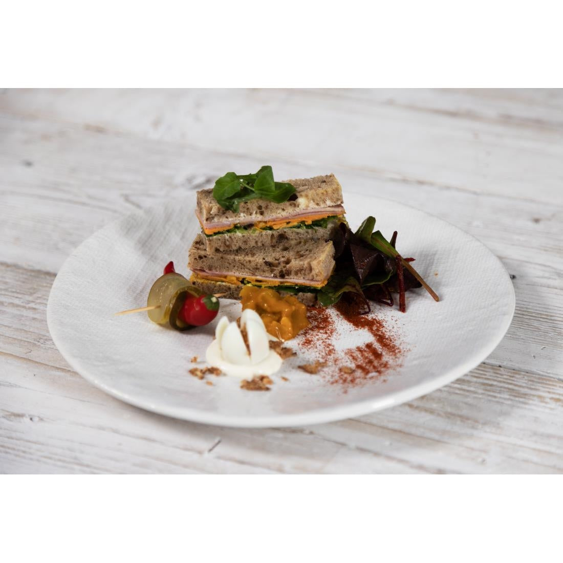 FU227 Olympia Denim White Coupe Plates 285mm (Pack of 4)