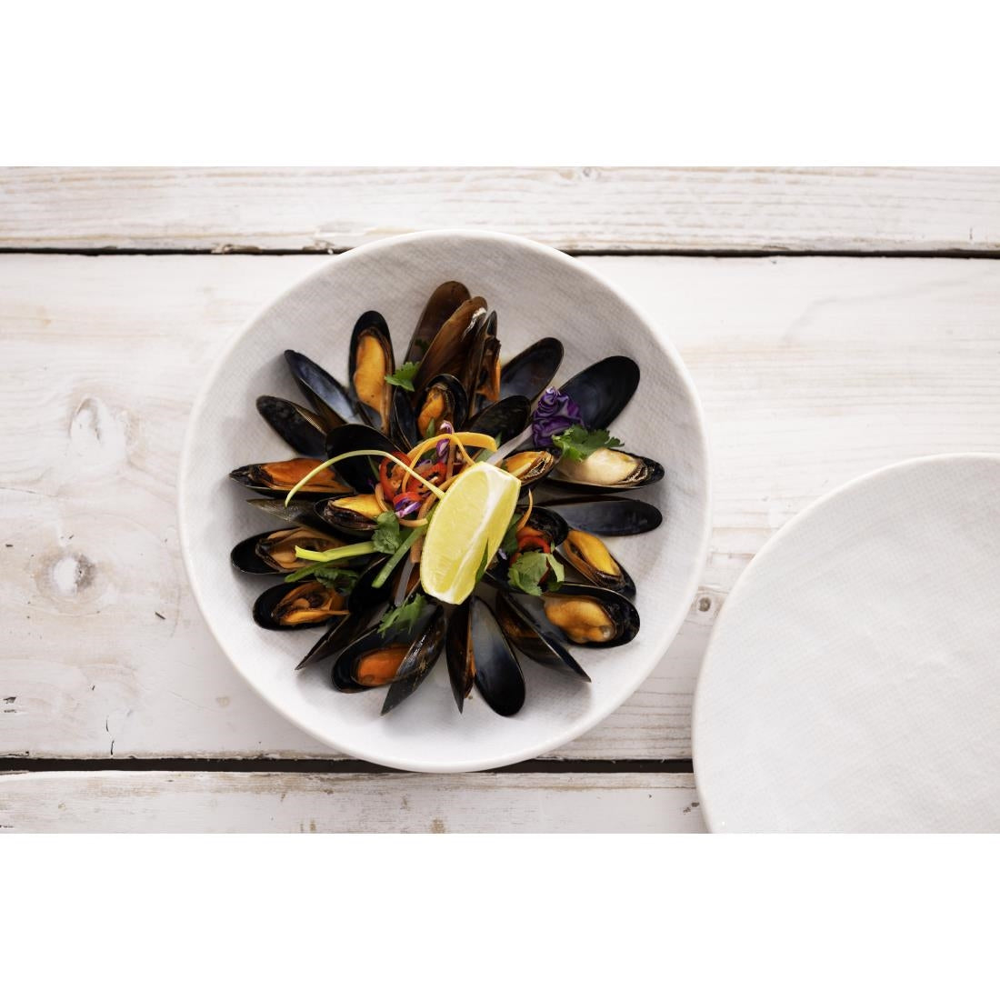 FU228 Olympia Denim White Coupe Bowls 220mm (Pack of 6)