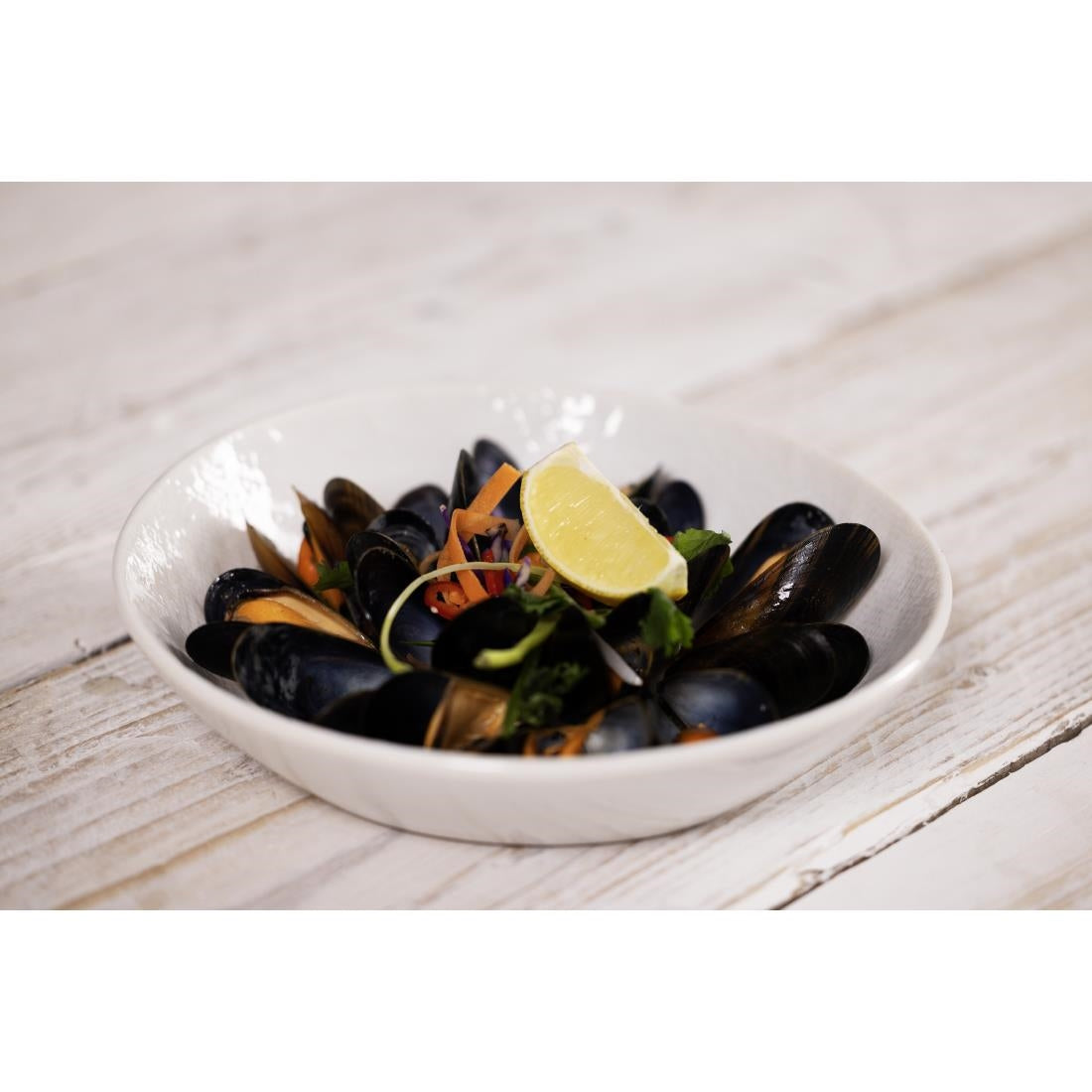 FU228 Olympia Denim White Coupe Bowls 220mm (Pack of 6)