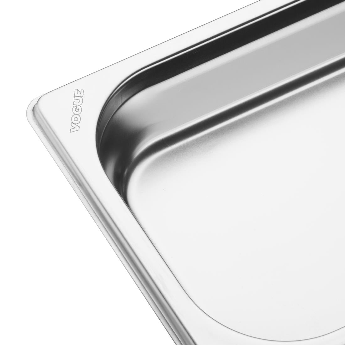 FU261 Vogue Stainless Steel Gastronorm 2/4 Tray 40mm