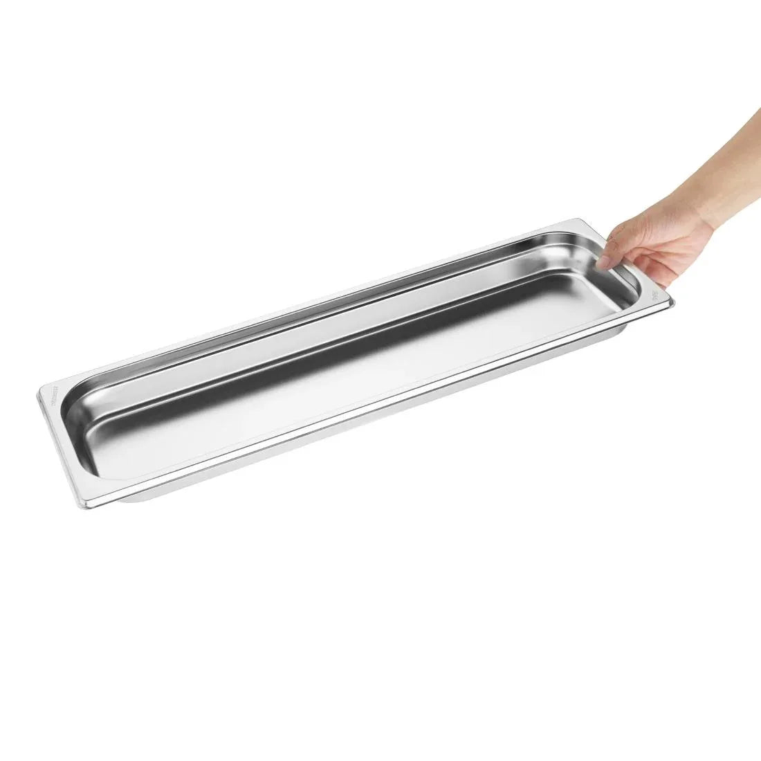 FU261 Vogue Stainless Steel Gastronorm 2/4 Tray 40mm - JD Catering Equipment Solutions Ltd