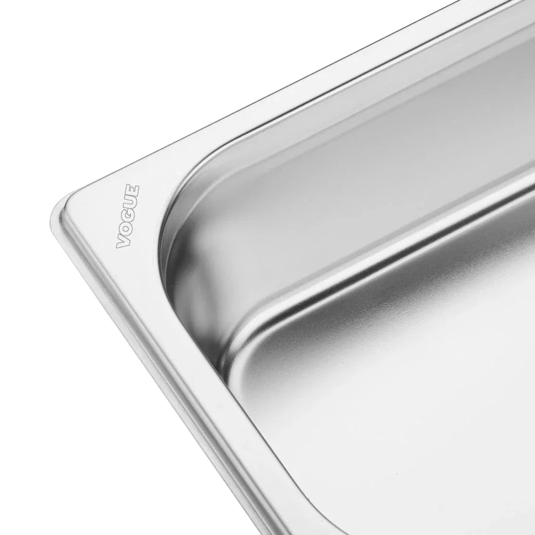 FU262 Vogue Stainless Steel Gastronorm 2/4 Tray 65mm - JD Catering Equipment Solutions Ltd