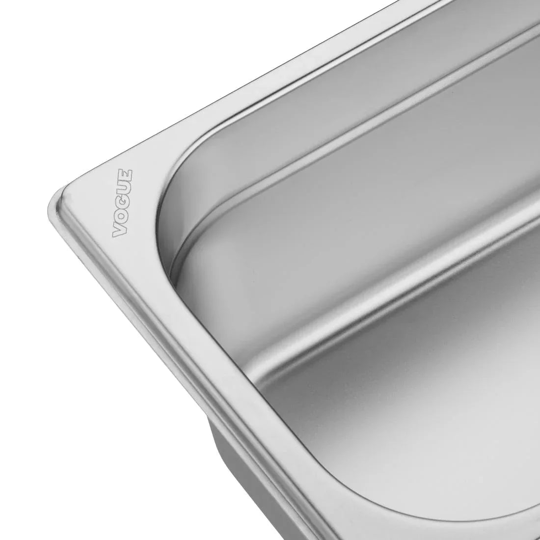 FU263 Vogue Stainless Steel Gastronorm 2/4 Tray 100mm - JD Catering Equipment Solutions Ltd
