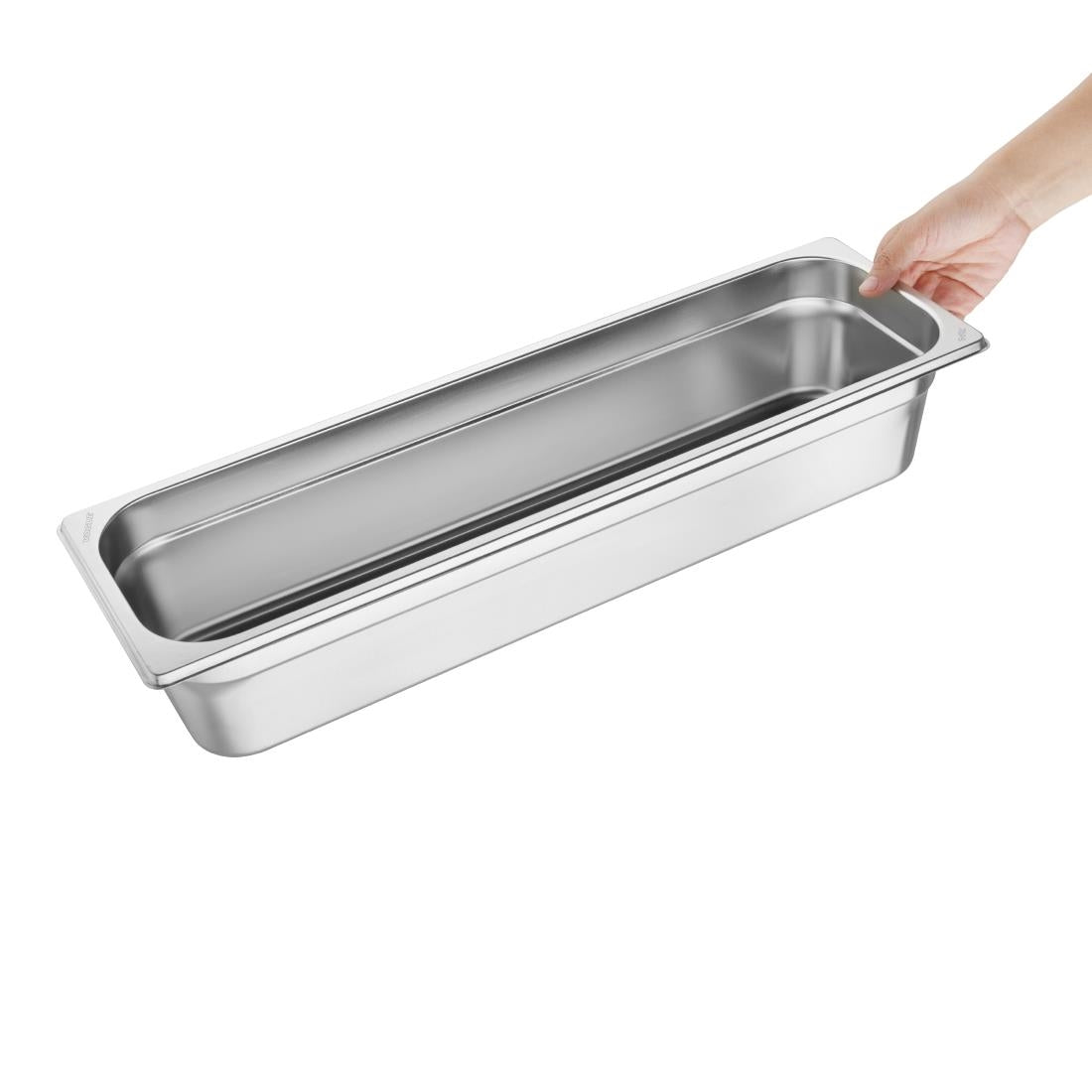 FU263 Vogue Stainless Steel Gastronorm 2/4 Tray 100mm