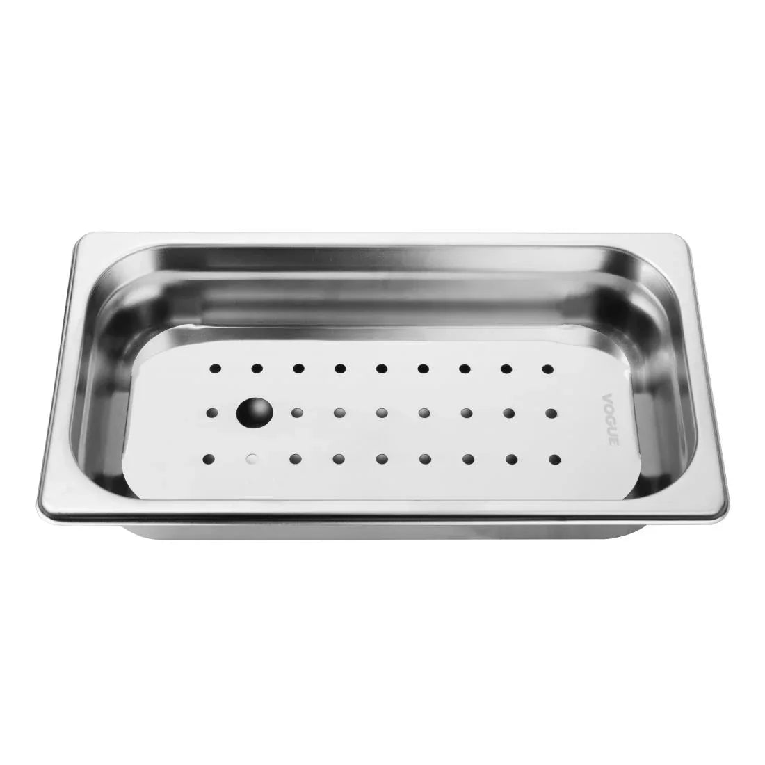 FU268 Vogue St/St GN Drainer Tray for GN 1/3 - JD Catering Equipment Solutions Ltd