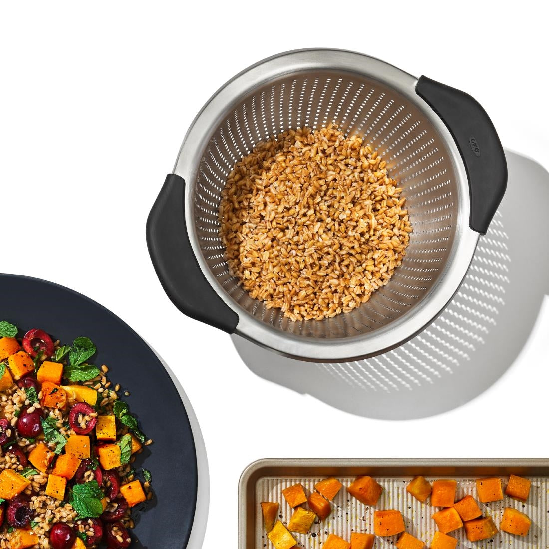 FU274 OXO Steel Colander 2.8Ltr