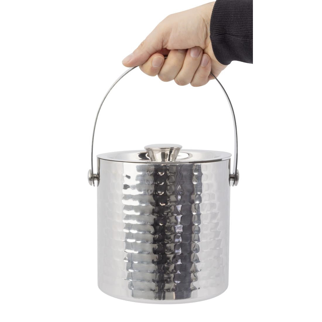 FU285 Olympia Hammered Double Wall Ice Bucket 1550ml