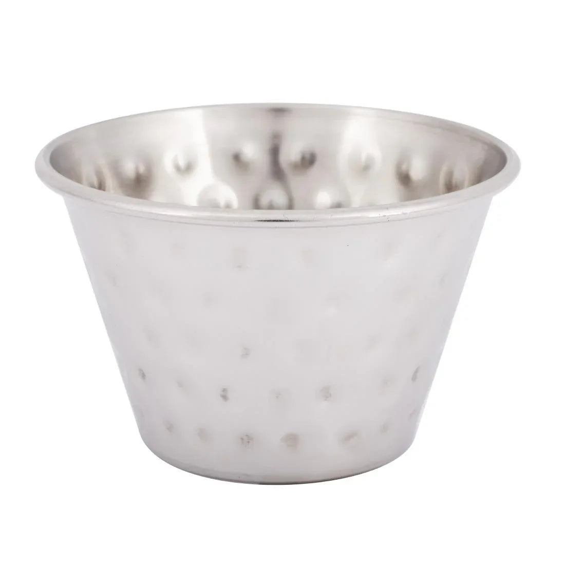 FU290 Olympia Hammered Stainless Steel Sauce Cups 115ml (Pack of 12)
