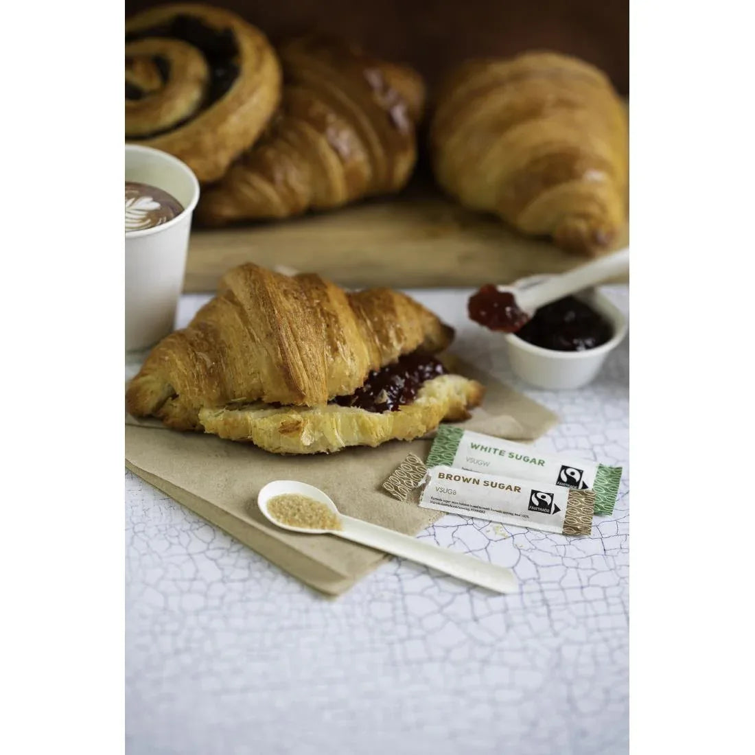 FU293 Vegware Compostable Paper Teaspoon 115mm (Pack of 1000) - JD Catering Equipment Solutions Ltd