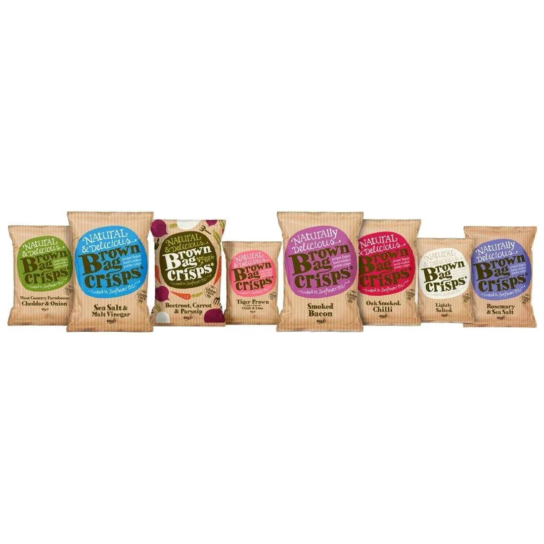 FU435 Brown Bag Crisps Rosemary and Sea Salt 40g (Pack of 20) - JD Catering Equipment Solutions Ltd