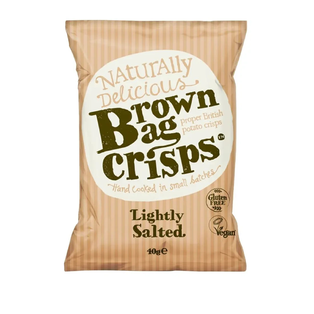 FU437 Brown Bag Crisps Lightly Salted 40g (Pack of 20) - JD Catering Equipment Solutions Ltd