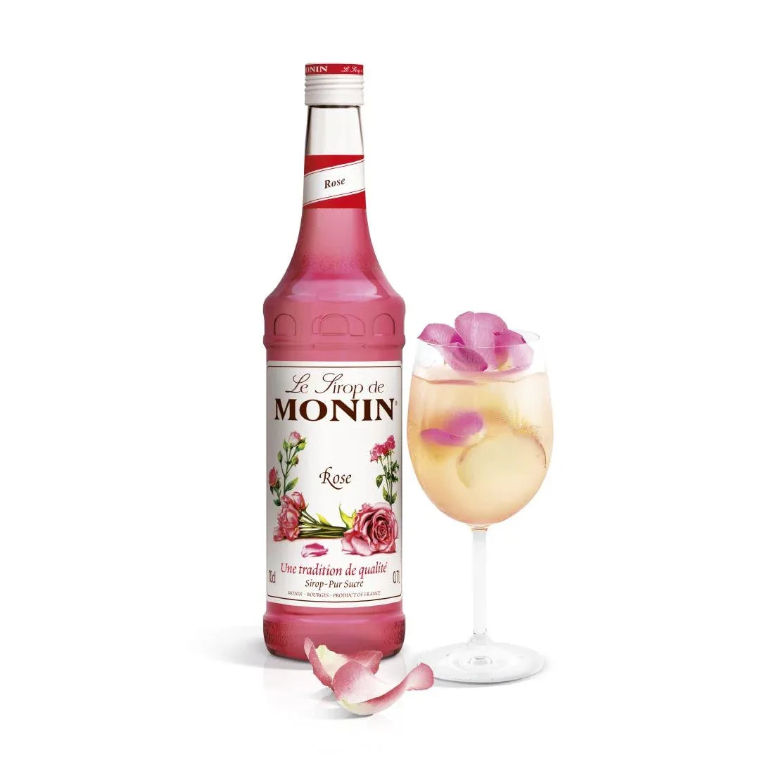 FU447 Monin Premium Rose Syrup 700ml - JD Catering Equipment Solutions Ltd
