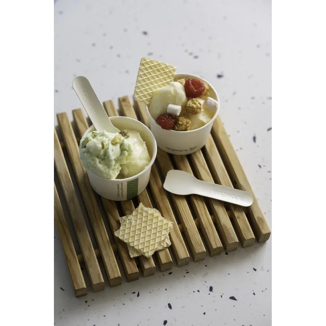 FU455 Vegware Paper Ice-Cream Spoon (Pack of 2000) - JD Catering Equipment Solutions Ltd