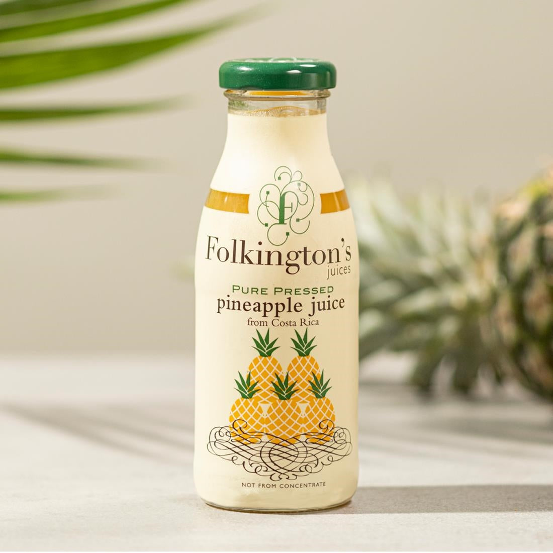 FU466 Folkington's Juices Pineapple Glass Bottle 250ml (Pack of 12)
