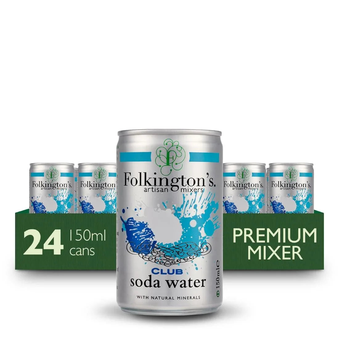FU475 Folkington's Club Soda Can 150ml (Pack of 24) - JD Catering Equipment Solutions Ltd