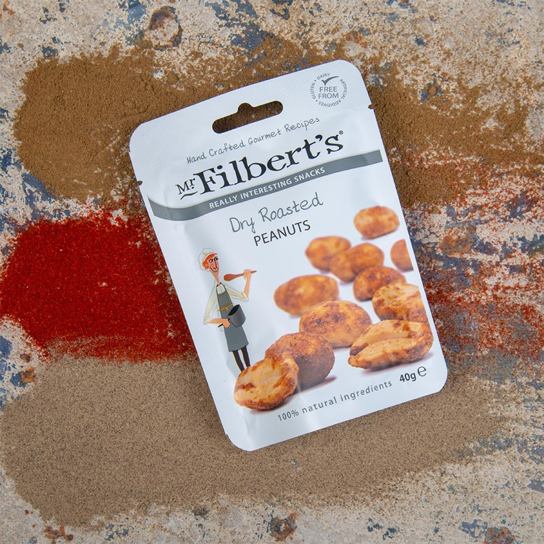 FU477 Mr Filbert's Dry Roasted Peanuts 40g (Pack of 20)