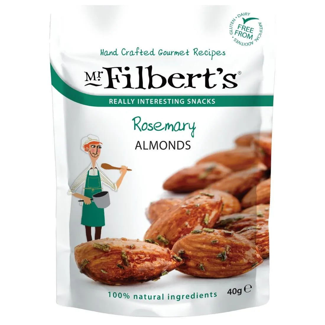 FU478 Mr Filbert's Rosemary Almonds 40g (Pack of 20) - JD Catering Equipment Solutions Ltd