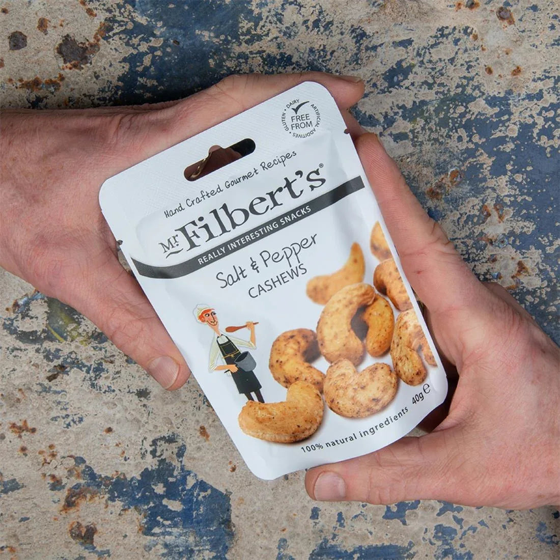 FU479 Mr Filbert's Salt & Pepper Cashews 40g (Pack of 20) - JD Catering Equipment Solutions Ltd