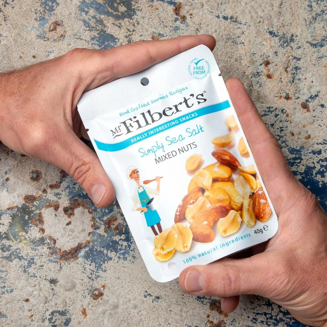 FU481 Mr Filbert's Simply Sea Salt Mixed Nuts 40g (Pack of 20) - JD Catering Equipment Solutions Ltd